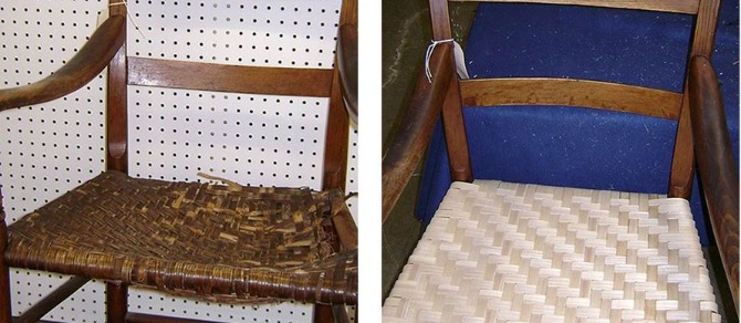 Chair Caning & Weave Types-Rush, Danish Cord, Wicker, Splint